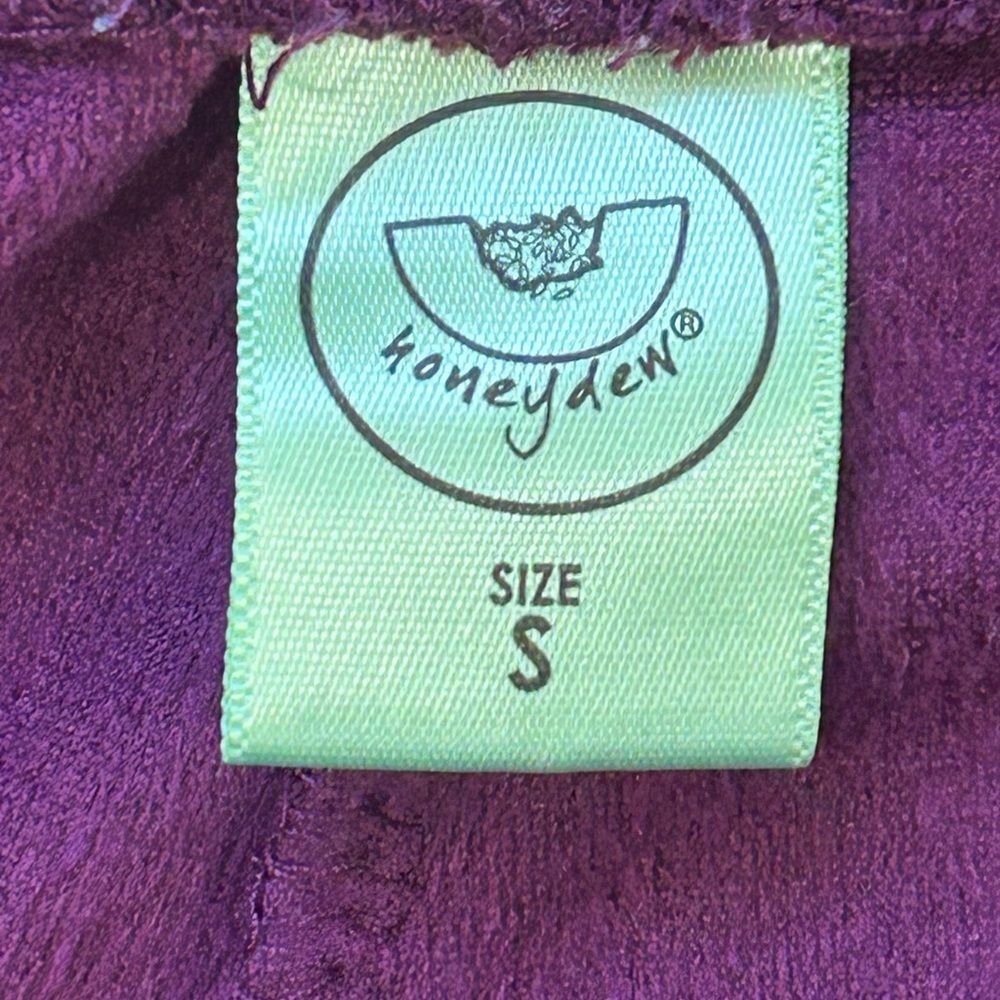 Honeydew‎ Intimates Deep Purple Velvet 2 Piece Relaxed Fit Set Sz S - Picture 6 of 14